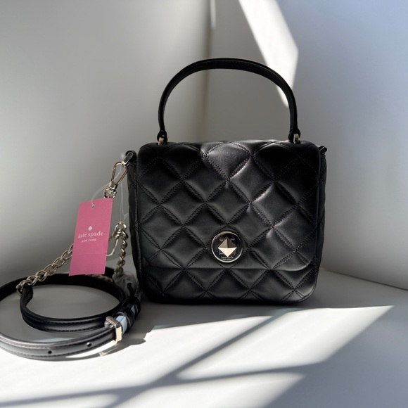 Kate Spade Black Quilted Satchel - Picture 1 of 12